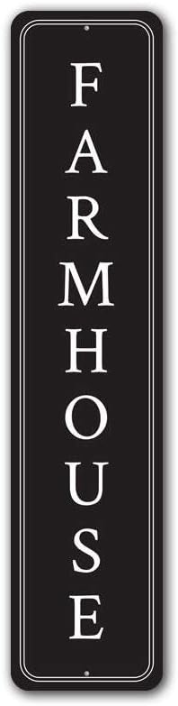 Vertical Farmhouse Sign, Farm Kitchen Aluminum Sign - 6 x 24 inches