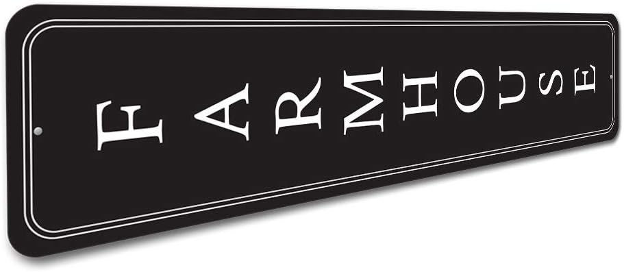 Vertical Farmhouse Sign, Farm Kitchen Aluminum Sign - 6 x 24 inches