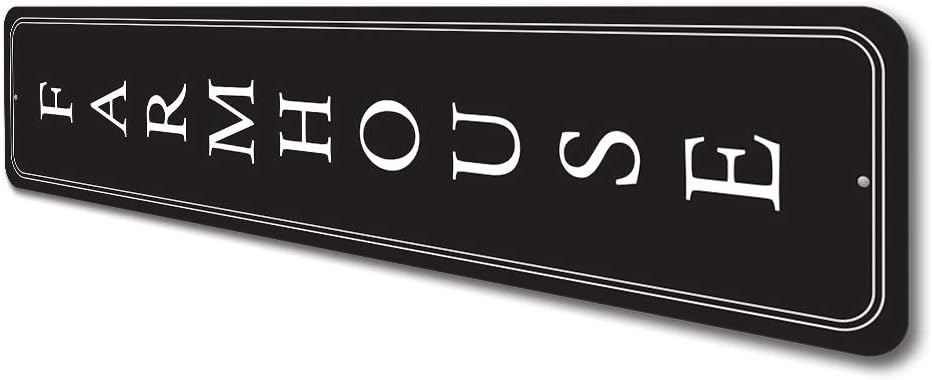 Vertical Farmhouse Sign, Farm Kitchen Aluminum Sign - 6 x 24 inches