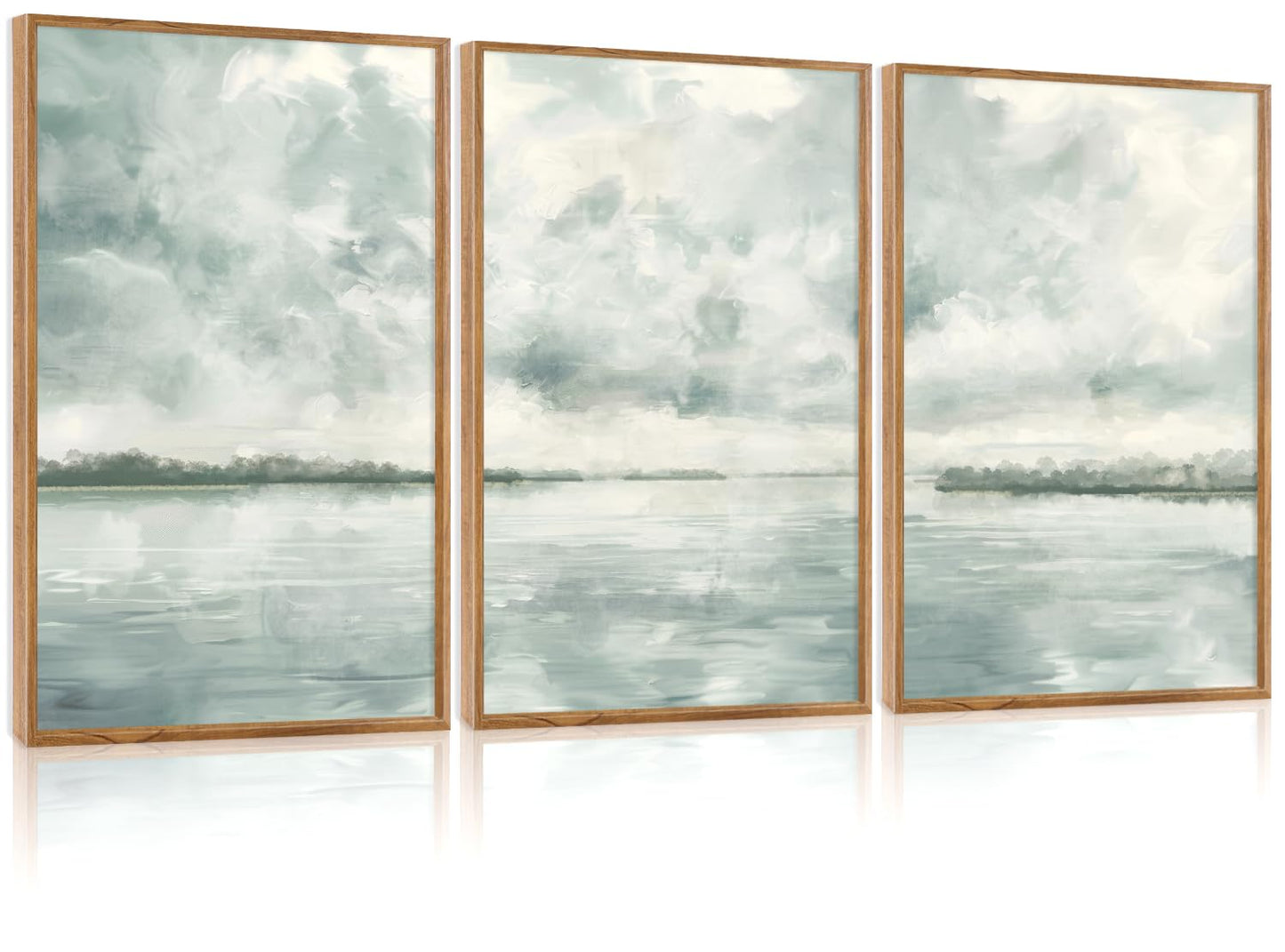 CHDITB Abstract Minimalist Framed Canvas Wall Art Set Of 3, Modern Mid Century Wall Decor, Geometric Line Textured Inspired Artwork, Neutral Art Print For Living Room Office Bedroom Decor (12X16 Inch)