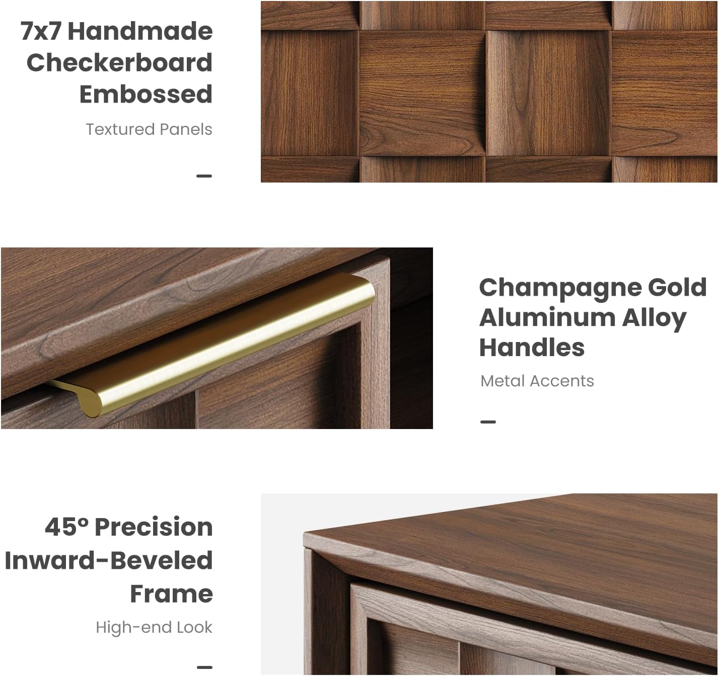 COLAMY TV Stand with Two Doors, Entertainment Center 59" with Adjustable Shelves and Storage, Mid-Century Modern TV Stand for 50/55/65 inch TV, Media Console Cabinet for Living Room, Bedroom Walnut