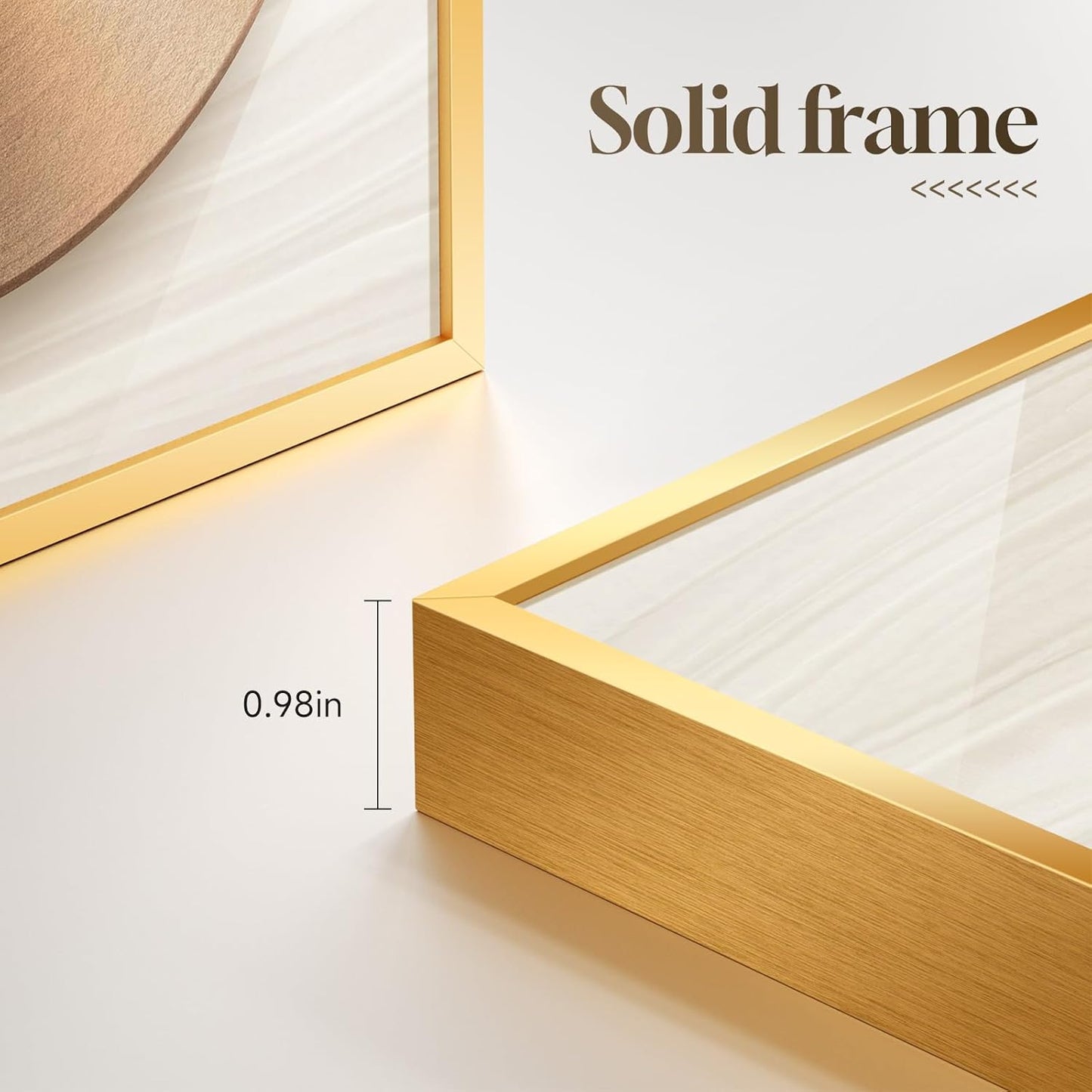 3-Piece 24×36" Gold Geometric Framed Wall Art Luxury Modern Decor for Living Room Office
