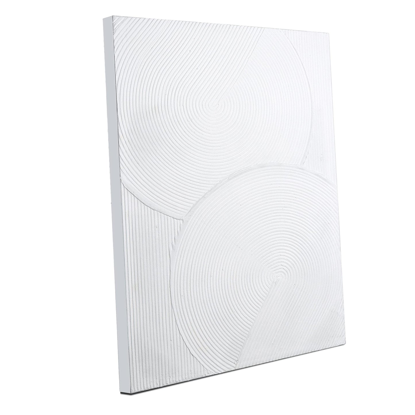 Zessonic Neutral Minimalist Textured 3D Wall Art Abstract Hand-Painted Framed Wall Decor Geometric Artwork Canvas Paintings- Living Room Bedroom Office - Modern Boho Neutral Line 16"x24" 3 piece