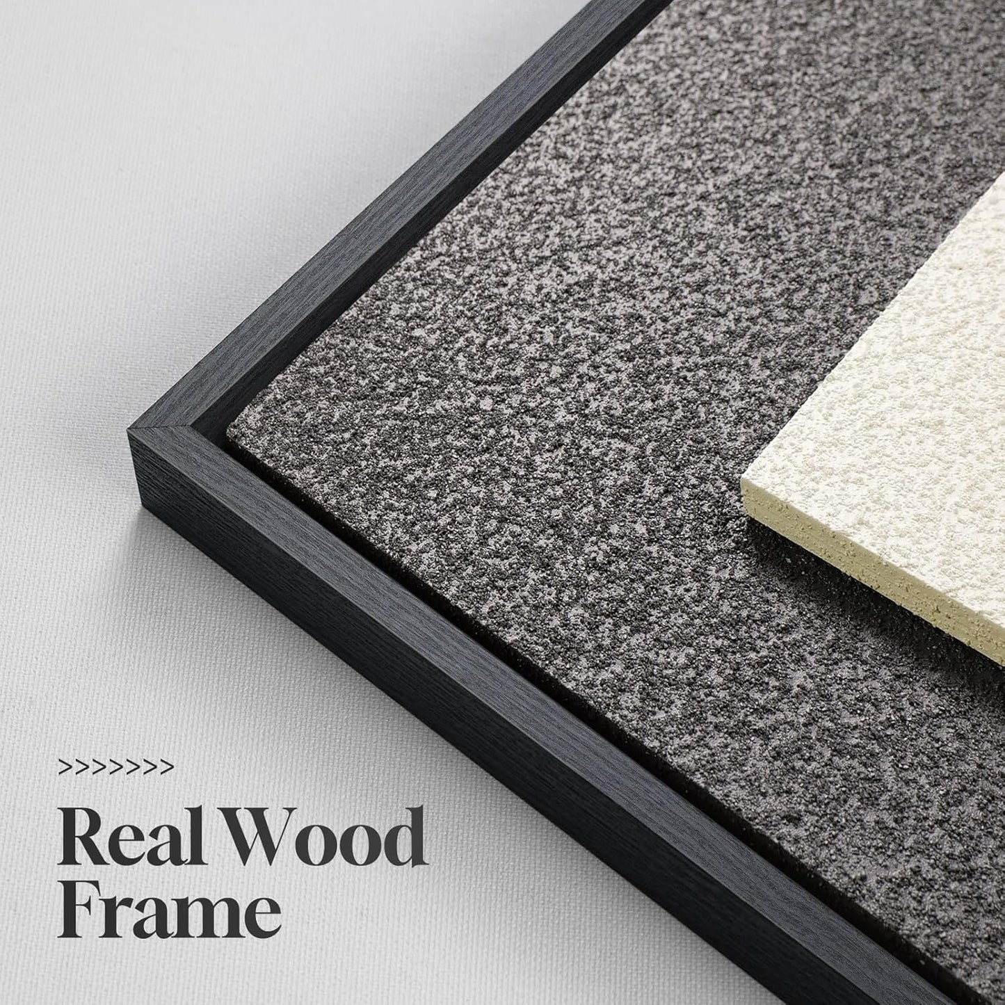 3D Textured Framed Abstract Wall Art, 3 Piece Modern Paintings Artwork for Walls, Black White Brown Geometric Sandstone Texture Pictures for Living Room Dining Room Bedroom Office Wall Decor 16x24 In