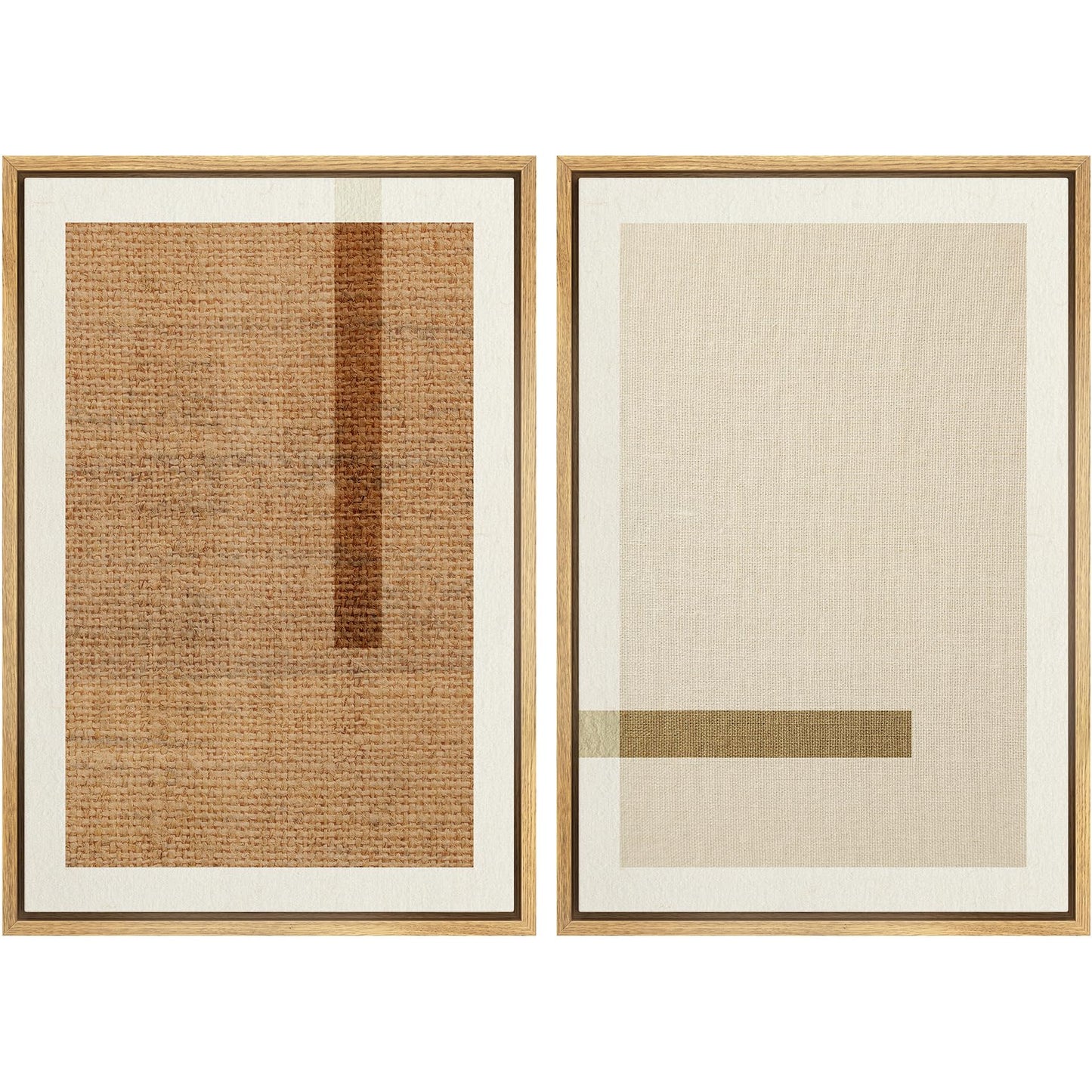 SIGNWIN Framed Canvas Print Wall Art Set Geometric Mid-Century Spiral Collage Abstract Shapes Cozy Neutral Minimal Decorative Nordic Zen Bohemian for Living Room, Bedroom, Office - 16"x24"x2 Black