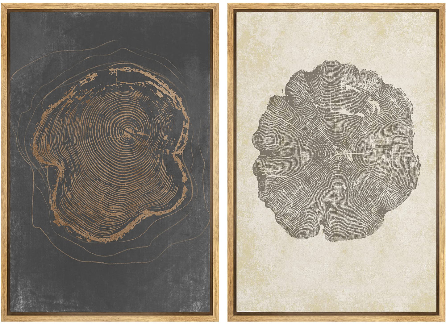 SIGNWIN Framed Canvas Print Wall Art Set Geometric Mid-Century Spiral Collage Abstract Shapes Cozy Neutral Minimal Decorative Nordic Zen Bohemian for Living Room, Bedroom, Office - 16"x24"x2 Black