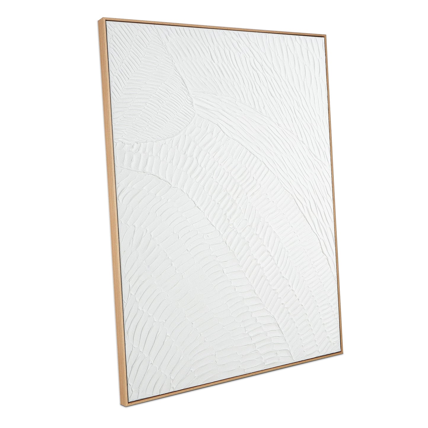Zessonic Neutral Minimalist Textured 3D Wall Art Abstract Hand-Painted Framed Wall Decor Geometric Artwork Canvas Paintings- Living Room Bedroom Office - Modern Boho Neutral Line 16"x24" 3 piece